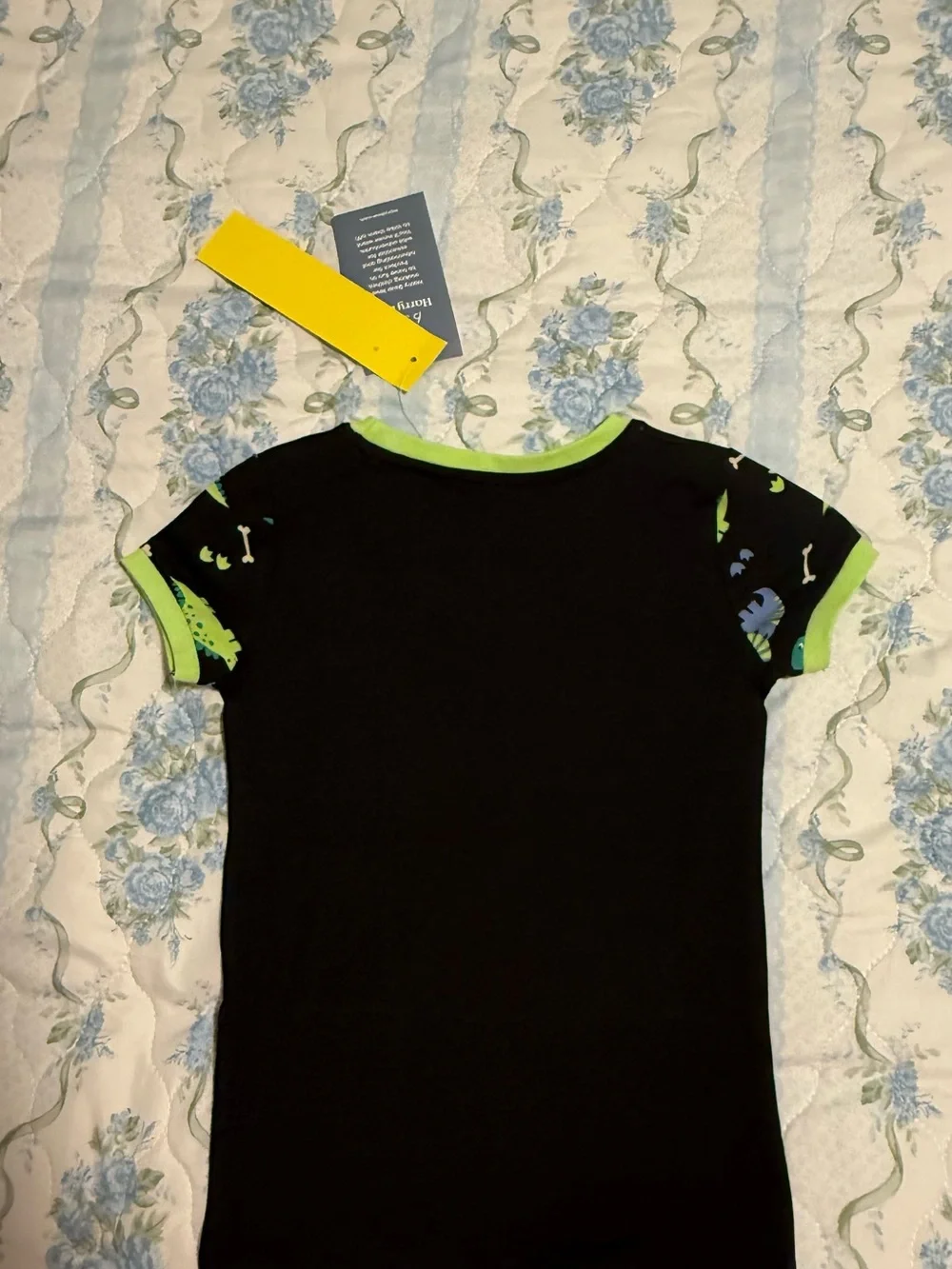 Toddler Dino Print Pajama Set - Black with Green & Blue